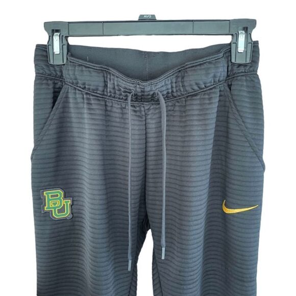 Nike Dri-Fit Baylor Tapered sweatpants Ribbed Quilted Black Size Small Team Issu - Picture 3 of 4
